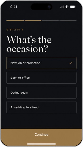 Sharp occasion mode screen