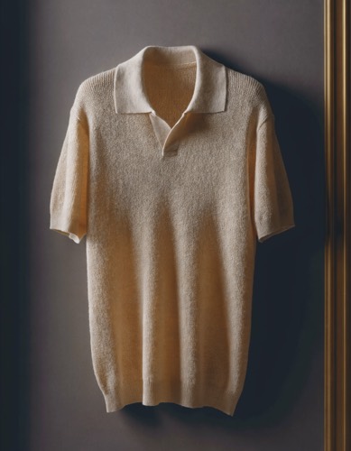 Ivory knit polo
